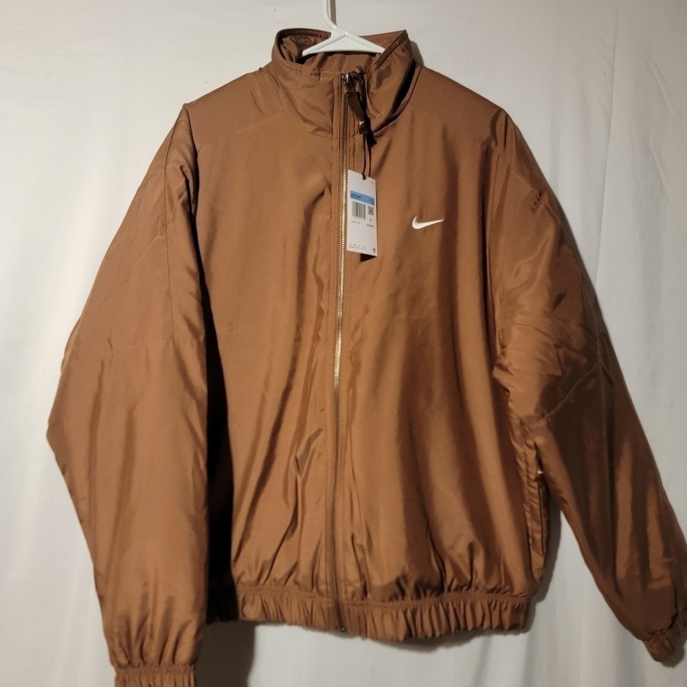 Nike Nikelab NRG Bomber Jacket Satin Brown Men's Size Medium DN1266-270